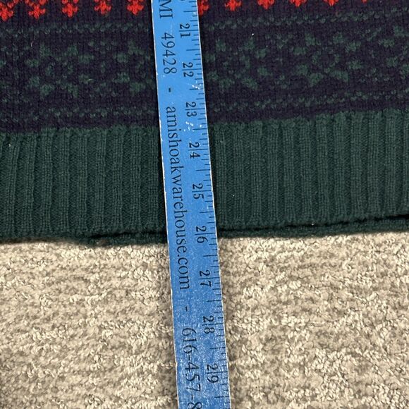 Viking Cardigan Sweater Womens Large Wool Celtic Buttons Geometric Christmas - Picture 7 of 7